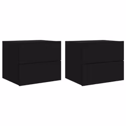 VidaXL 836815, Black, Wood, 500 mm, 390 mm, 410 mm, 2 pc(s)