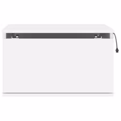 vidaXL Wall-mounted Bedside Cabinets with LED Lights Nightstand Wall Units - white, 1 pcs - Additional view 6