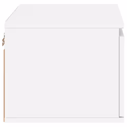 vidaXL Wall-mounted Bedside Cabinets with LED Lights Nightstand Wall Units - white, 1 pcs - Additional view 7