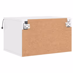 vidaXL Wall-mounted Bedside Cabinets with LED Lights Nightstand Wall Units - white, 1 pcs - Additional view 8