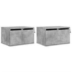 VidaXL 836833 nightstand/bedside table Concrete colour