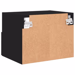 vidaXL TV Wall Cabinets Wall Mounted TV Units 2 pcs Black Engineered Wood - Additional view 9