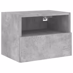 vidaXL TV Wall Cabinets Floating TV Unit 2 pcs Concrete Grey Engineered Wood - Additional view 5