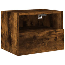 vidaXL TV Wall Cabinet Floating TV Unit TV Cabinet Smoked Oak Engineered Wood