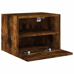vidaXL TV Wall Cabinet Floating TV Unit TV Cabinet Smoked Oak Engineered Wood - Additional view 5
