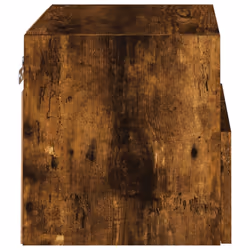 vidaXL TV Wall Cabinet Floating TV Unit TV Cabinet Smoked Oak Engineered Wood - Additional view 7