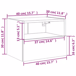 vidaXL TV Wall Cabinets Floating TV Unit 2 pcs Grey Sonoma Engineered Wood