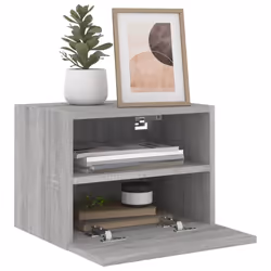 vidaXL TV Wall Cabinets Floating TV Unit 2 pcs Grey Sonoma Engineered Wood - Additional view 4