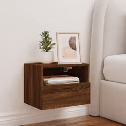 vidaXL TV Wall Cabinet Floating TV Unit TV Cabinet Brown Oak Engineered Wood
