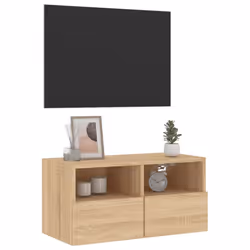 vidaXL TV Wall Cabinet Wall-mounted TV Cabinet Sonoma Oak Engineered Wood - Additional view 4