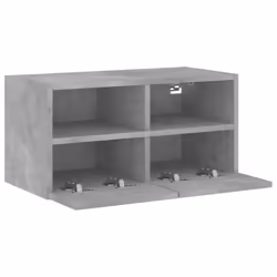 vidaXL TV Wall Cabinet Wall-mounted TV Cabinet Concrete Grey Engineered Wood - Additional view 6