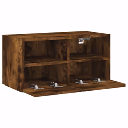 vidaXL TV Wall Cabinet Wall-mounted TV Cabinet Smoked Oak Engineered Wood - Additional view 6