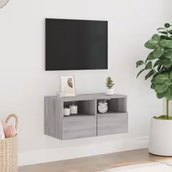 vidaXL TV Wall Cabinet Wall-mounted TV Cabinet Grey Sonoma Engineered Wood