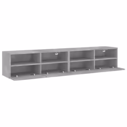 vidaXL TV Wall Cabinets Floating TV Unit 2 pcs Concrete Grey Engineered Wood - Additional view 6