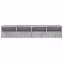 vidaXL TV Wall Cabinets Floating TV Unit 2 pcs Concrete Grey Engineered Wood - Additional view 7