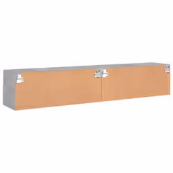 vidaXL TV Wall Cabinets Floating TV Unit 2 pcs Concrete Grey Engineered Wood - Additional view 9