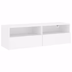 vidaXL TV Wall Cabinet Wall-mounted TV Cabinet TV Unit White Engineered Wood