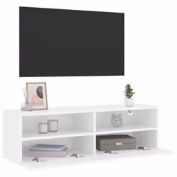 vidaXL TV Wall Cabinet Wall-mounted TV Cabinet TV Unit White Engineered Wood - Additional view 4