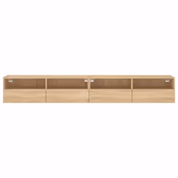 vidaXL TV Wall Cabinets Floating TV Unit 2 pcs Sonoma Oak Engineered Wood - Additional view 6