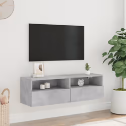 vidaXL TV Wall Cabinet Wall-mounted TV Cabinet Concrete Grey Engineered Wood