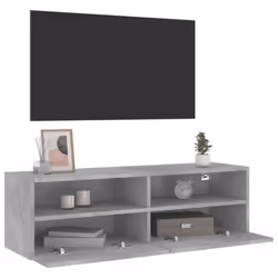 vidaXL TV Wall Cabinet Wall-mounted TV Cabinet Concrete Grey Engineered Wood - Additional view 4
