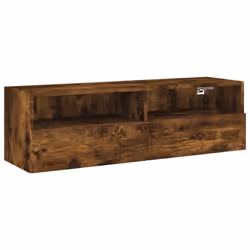 vidaXL TV Wall Cabinet Wall-mounted TV Cabinet Smoked Oak Engineered Wood