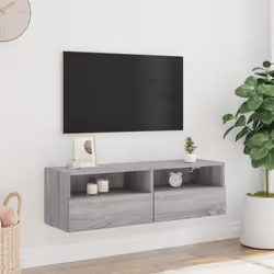 vidaXL TV Wall Cabinet Wall-mounted TV Cabinet Grey Sonoma Engineered Wood