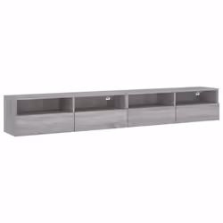 vidaXL TV Wall Cabinets Floating TV Unit 2 pcs Grey Sonoma Engineered Wood