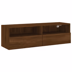 vidaXL TV Wall Cabinet Wall-mounted TV Cabinet Stand Brown Oak Engineered Wood