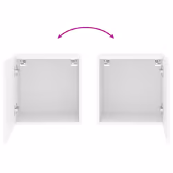vidaXL TV Wall Cabinets Wall Mounted TV Units 2 pcs White Engineered Wood - Additional view 10