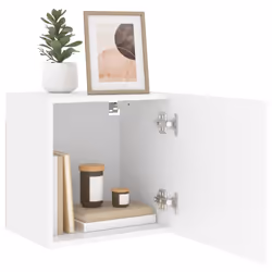 vidaXL TV Wall Cabinets Wall Mounted TV Units 2 pcs White Engineered Wood - Additional view 4