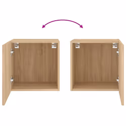vidaXL TV Wall Cabinet Floating TV Unit TV Cabinet Sonoma Oak Engineered Wood - Additional view 9