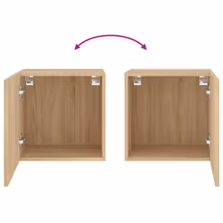 vidaXL TV Wall Cabinets Floating TV Unit 2 pcs Sonoma Oak Engineered Wood - Additional view 10