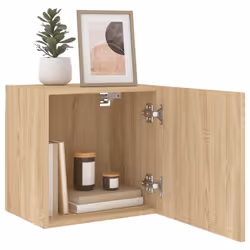 vidaXL TV Wall Cabinets Floating TV Unit 2 pcs Sonoma Oak Engineered Wood - Additional view 4