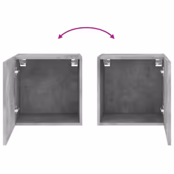 vidaXL TV Wall Cabinets Floating TV Unit 2 pcs Concrete Grey Engineered Wood - Additional view 10