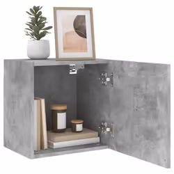 vidaXL TV Wall Cabinets Floating TV Unit 2 pcs Concrete Grey Engineered Wood - Additional view 4