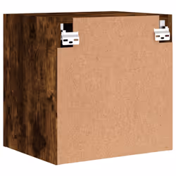 vidaXL TV Wall Cabinets Floating TV Unit 2 pcs Smoked Oak Engineered Wood - Additional view 9