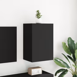 vidaXL TV Wall Cabinet Wall-mounted TV Cabinet TV Unit Black Engineered Wood