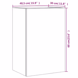 vidaXL TV Wall Cabinet Wall-mounted TV Cabinet Grey Sonoma Engineered Wood