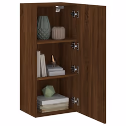 vidaXL TV Wall Cabinet Wall-mounted TV Cabinet Stand Brown Oak Engineered Wood - Additional view 4