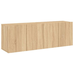 vidaXL TV Cabinets Wall-mounted Floating TV Unit Floating Shelves TV Stand - sonoma oak, 60 x 30 x 41 cm/ 2 pcs