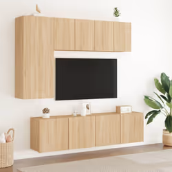 vidaXL TV Cabinets Wall-mounted Floating TV Unit Floating Shelves TV Stand - sonoma oak, 60 x 30 x 41 cm/ 2 pcs