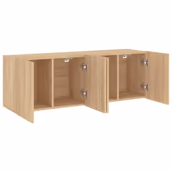 vidaXL TV Cabinets Wall-mounted Floating TV Unit Floating Shelves TV Stand - sonoma oak, 60 x 30 x 41 cm/ 2 pcs - Additional view 5