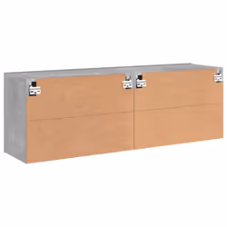 vidaXL TV Cabinets Wall-mounted Floating TV Unit Floating Shelves TV Stand - concrete grey, 60 x 30 x 41 cm/ 2 pcs - Additional view 8