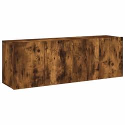 vidaXL TV Cabinets Wall-mounted Floating TV Unit Floating Shelves TV Stand - smoked oak, 60 x 30 x 41 cm/ 2 pcs