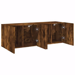 vidaXL TV Cabinets Wall-mounted Floating TV Unit Floating Shelves TV Stand - smoked oak, 60 x 30 x 41 cm/ 2 pcs - Additional view 5