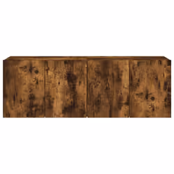vidaXL TV Cabinets Wall-mounted Floating TV Unit Floating Shelves TV Stand - smoked oak, 60 x 30 x 41 cm/ 2 pcs - Additional view 6