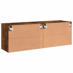 vidaXL TV Cabinets Wall-mounted Floating TV Unit Floating Shelves TV Stand - smoked oak, 60 x 30 x 41 cm/ 2 pcs - Additional view 8