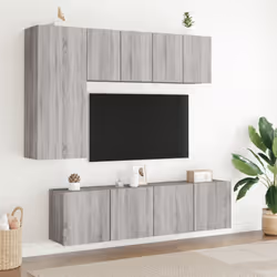 vidaXL TV Cabinets Wall-mounted Floating TV Unit Floating Shelves TV Stand - grey sonoma, 60 x 30 x 41 cm/ 1 pcs - Additional view 10