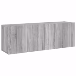 vidaXL TV Cabinets Wall-mounted Floating TV Unit Floating Shelves TV Stand - grey sonoma, 60 x 30 x 41 cm/ 2 pcs